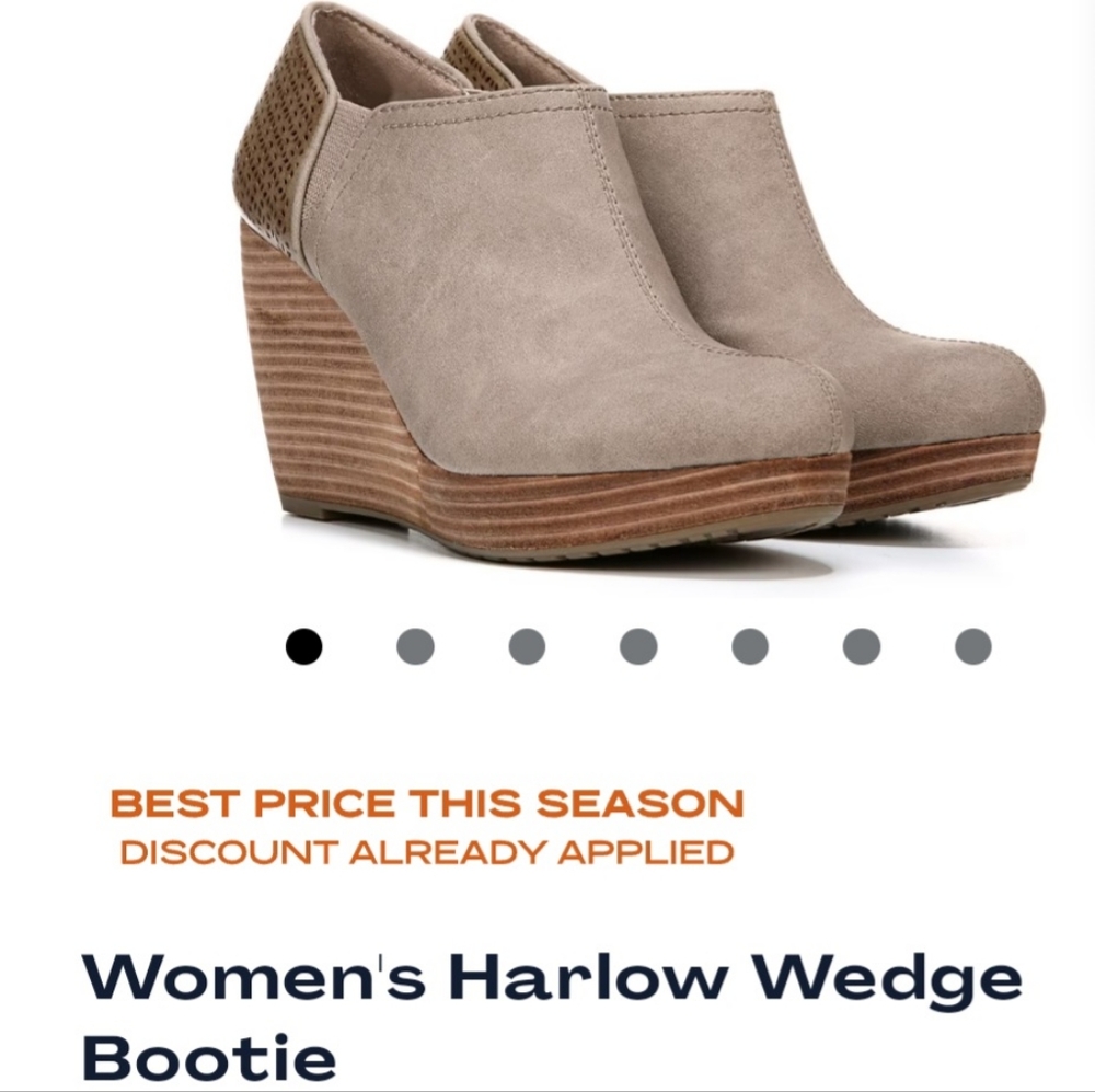 Dr Scholl's Women's Harlow Wedge Bootie, Size 9, Taupe